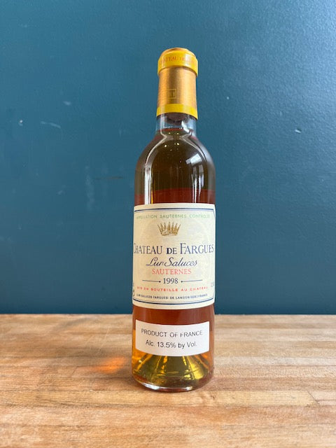 Chateau de Fargues Sauternes 1998 375ml