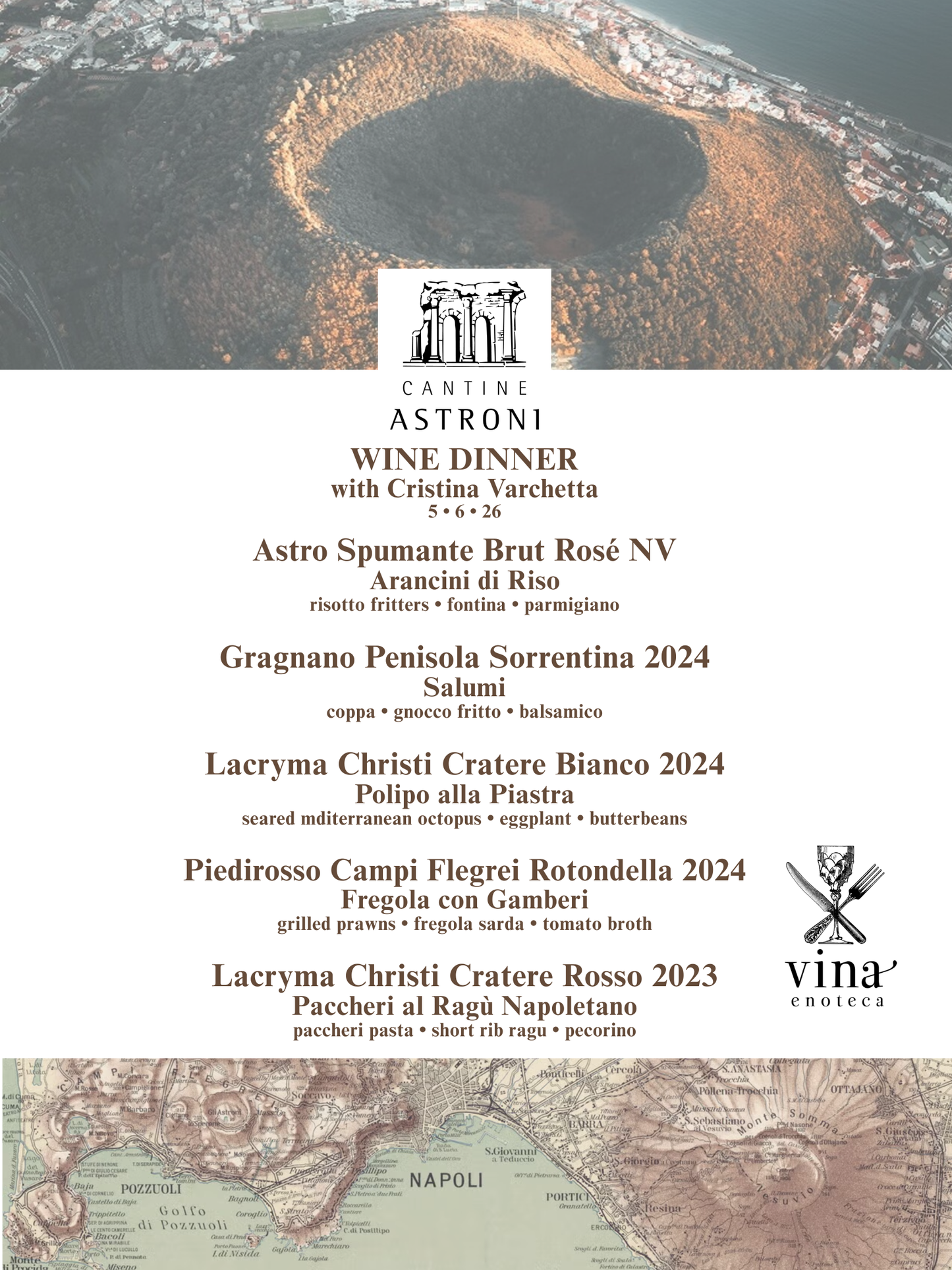 CANTINE ASTRONI WINE DINNER